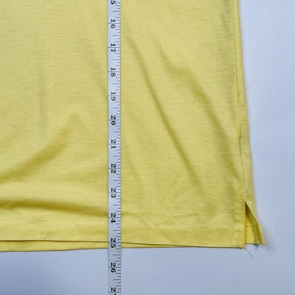 Jacques Fath Polo Shirt Mens Small Yellow Paris Boutique JF Pocket Retro Mod 60s - Picture 7 of 9